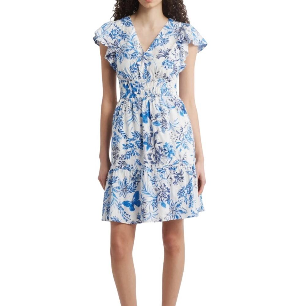 $178 Eliza J Floral Print Tiered Dress 16W / Plus 1X NWT - Picture 2 of 12